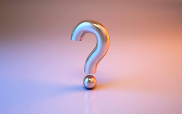 Question mark on a pink background